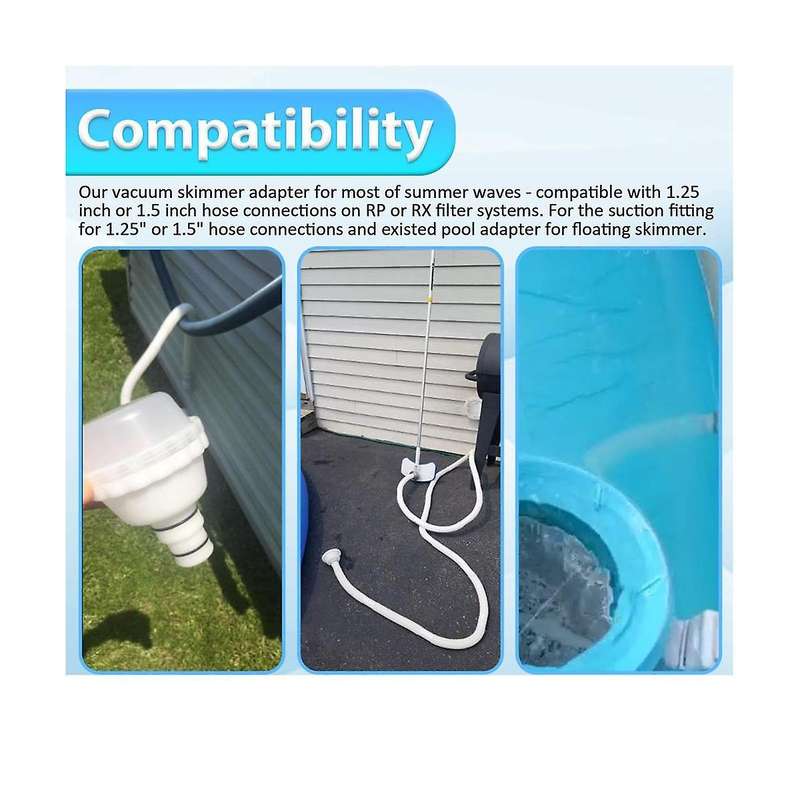 3PCS Vacuum Adapter RP/RX Skimmer Attachment for Above Ground Pools Spas Hot Tubs Swimming Pool Part