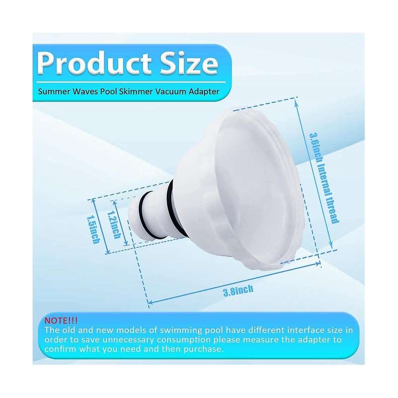 3PCS Vacuum Adapter RP/RX Skimmer Attachment for Above Ground Pools Spas Hot Tubs Swimming Pool Part