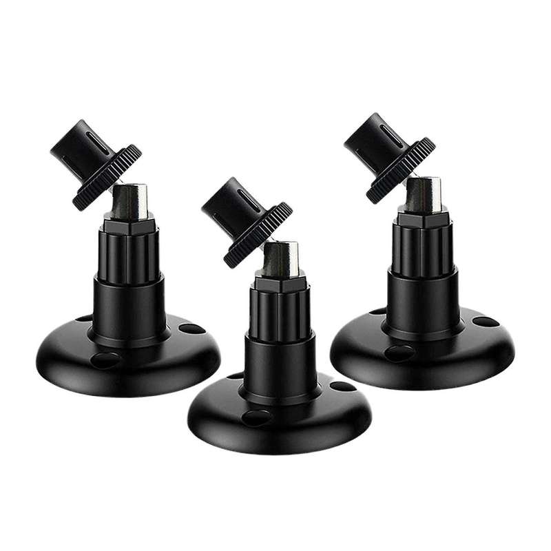 3pcs Wall Mounted Vertical Sturdy Adjustable Home Security Camera Bracket Outdoor Indoor Support Mo