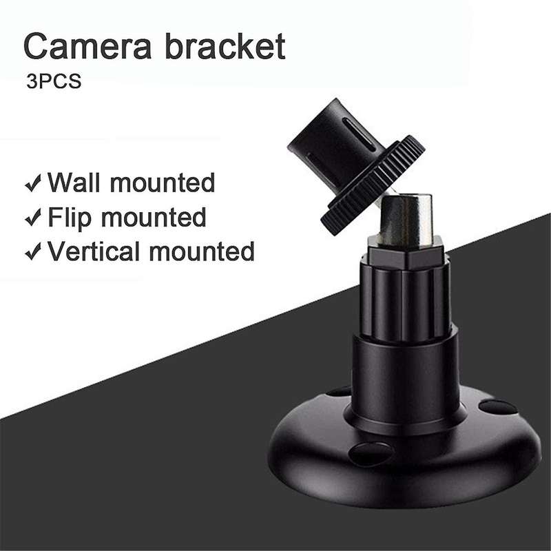 3pcs Wall Mounted Vertical Sturdy Adjustable Home Security Camera Bracket Outdoor Indoor Support Mo
