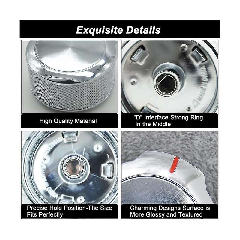 3pcs W10823529 W11156487 Oven Gas Stove Range Knob for , Burner Control Range Knob. Replaces 454622