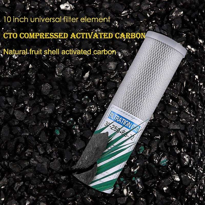 3pcs Water Filter Activated Carbon Filter 10 Inch Replacement Purifier Cto Block Carbon Filter