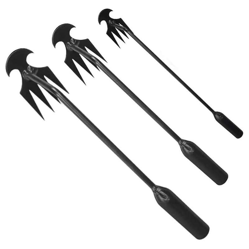 3Pcs Weed Puller Tool,Weeding Artifact Uprooting Removal Tool,4 Teethes Dual Purpose Manual Weeders