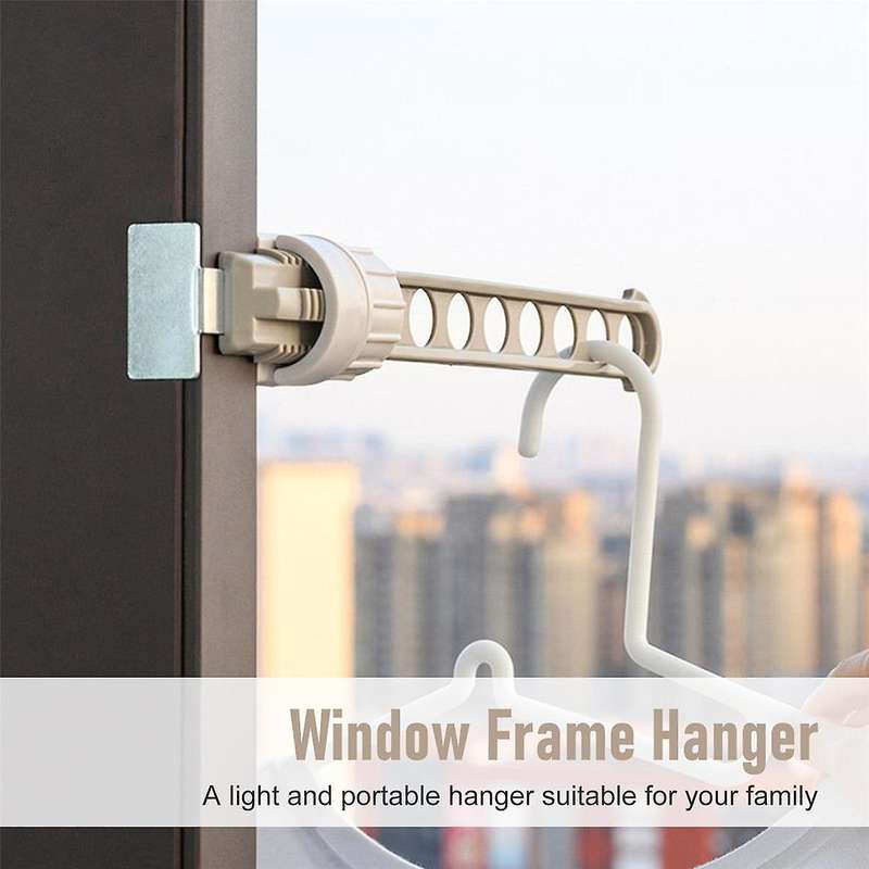 3pcs Window Clothes Hanging Rack Portable Indoor Window 8-holes Drying Rack Adjustable Home for Clo