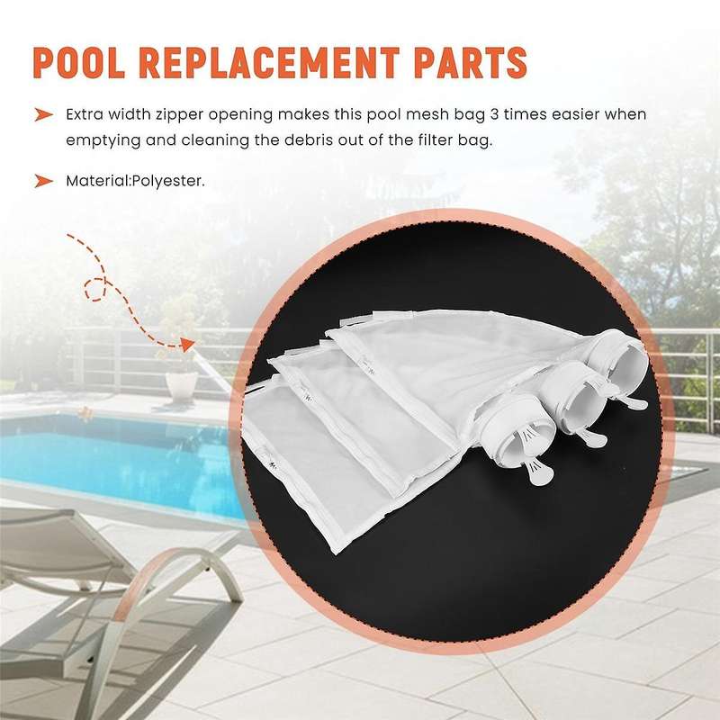 3pcs Zippered Bag Replacement Fits for 280,480 Pool Cleaner All Filter Bag Swimming Pool Cleaner Ba