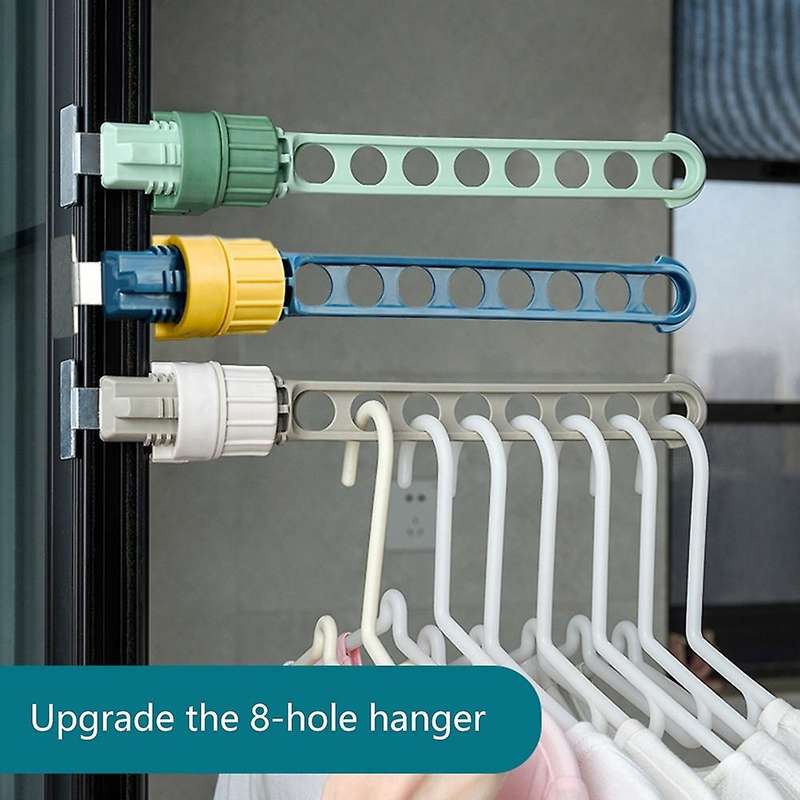 3pcs Window Frame Clothes Hanging Rack Portable Indoor Window 8-holes Drying Rack Adjustable Home F