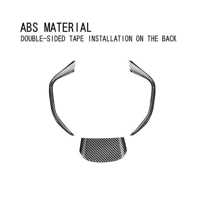 3pcs/set Car Carbon Fiber Style Steering Wheel Decoration Cover Trim Sticker for Prius 60 Series 20