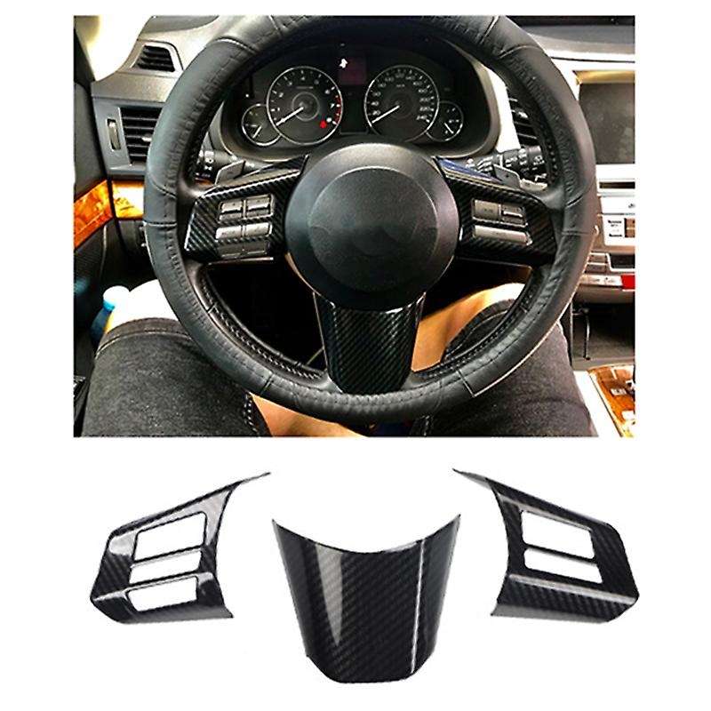 3Pcs/Set Car Steering Wheel Switch Decoration Frame Cover Stickers for 2010-2014