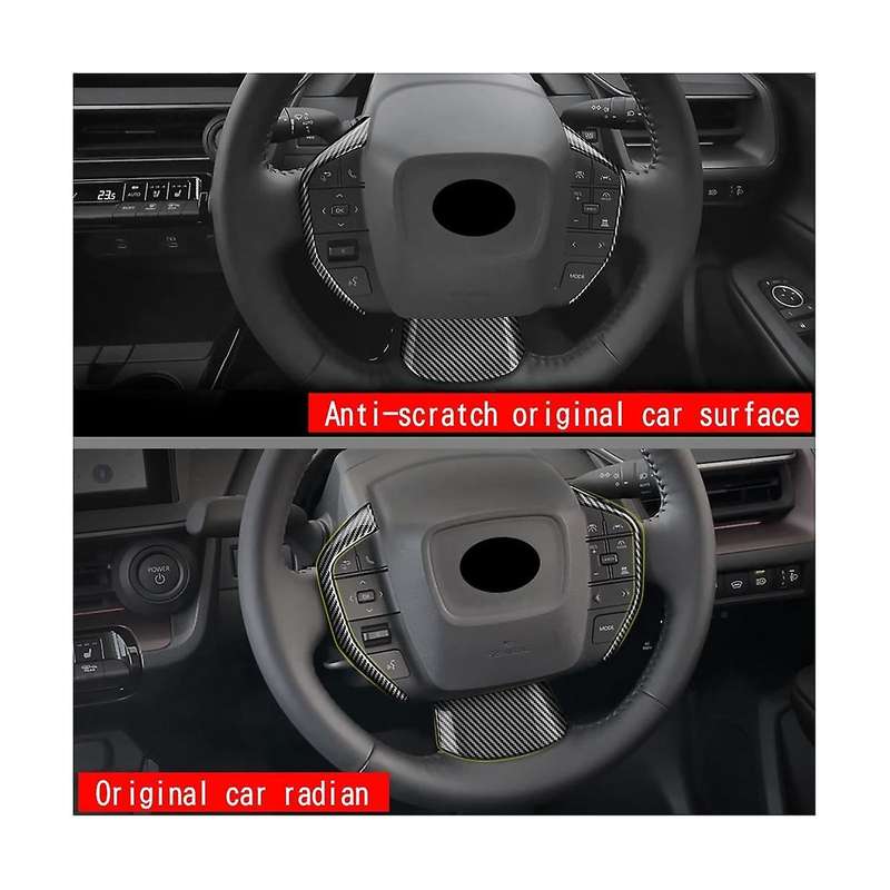3pcs/set Car Dumb Silver Steering Wheel Decoration Cover Trim Sticker for Prius 60 Series 2022-2023