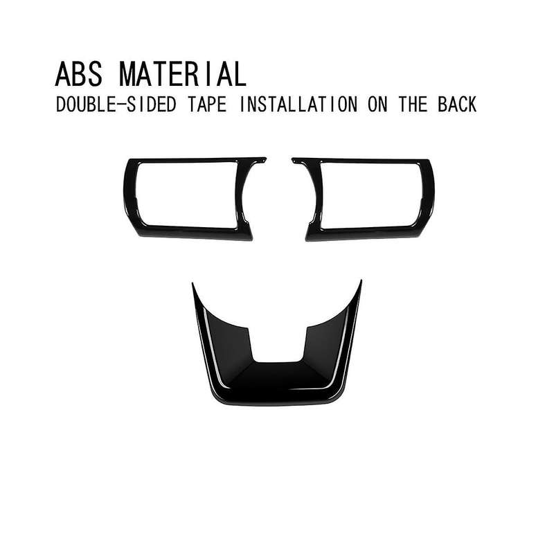 3pcs/set Gloss Black Car Steering Wheel Decoration Cover Sticker for C28 2022 2023