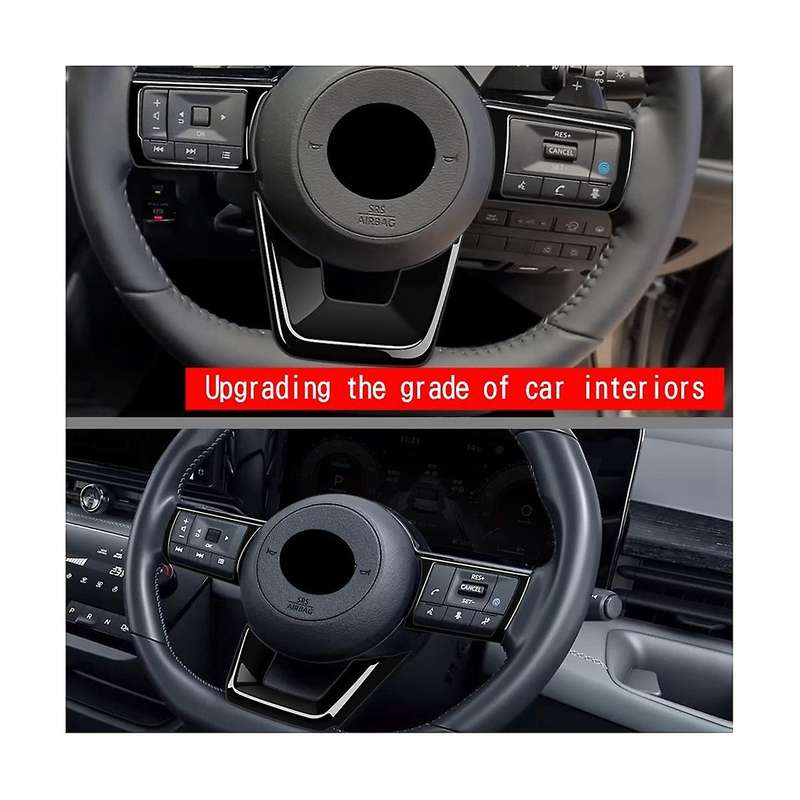 3pcs/set Gloss Black Car Steering Wheel Decoration Cover Sticker for C28 2022 2023