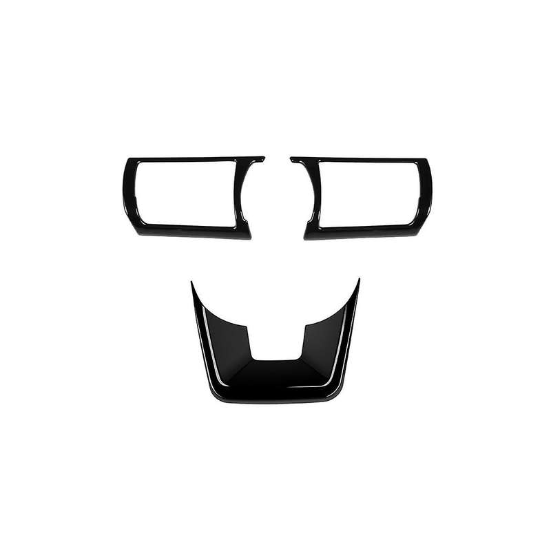 3pcs/set Gloss Black Car Steering Wheel Decoration Cover Sticker for C28 2022 2023