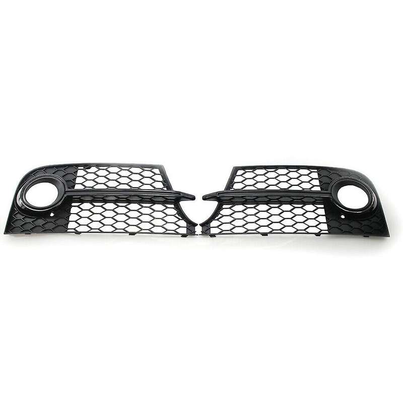 3PCS/Set Front Lower Grille + Fog Light Grill for  TTS MK2 2011-2014