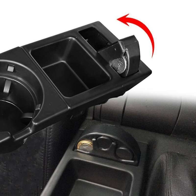 3Pcs/Set for- E46 3 SERIES Black Center Console Trim Base & Cup Coin Storing Holder