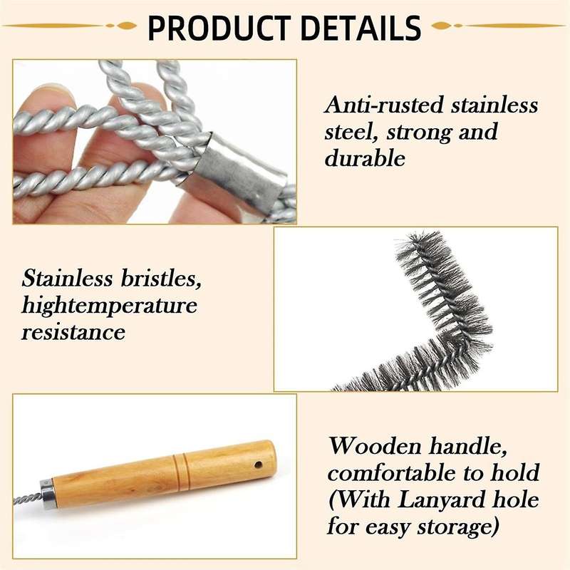 3Pieces Fryer Cleaning Tools,Stainless Steel Deep Fryer Cleaning Tools,Basket Fryer Brush,Air Fryer