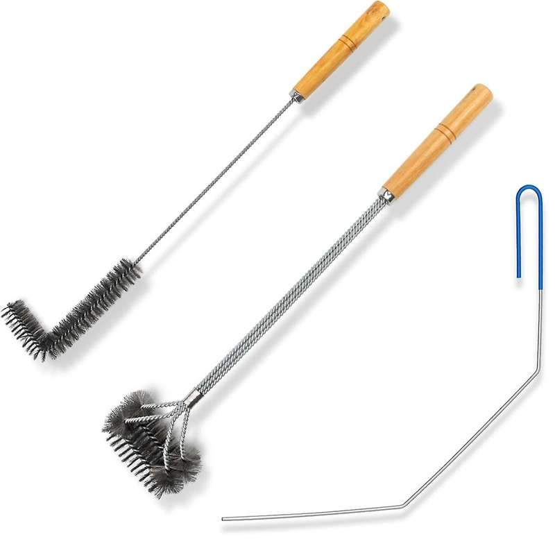 3Pieces Fryer Cleaning Tools,Stainless Steel Deep Fryer Cleaning Tools,Basket Fryer Brush,Air Fryer