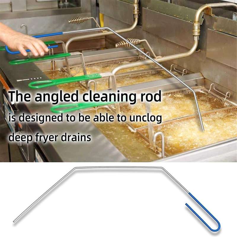 3Pieces Fryer Cleaning Tools,Stainless Steel Deep Fryer Cleaning Tools,Basket Fryer Brush,Air Fryer