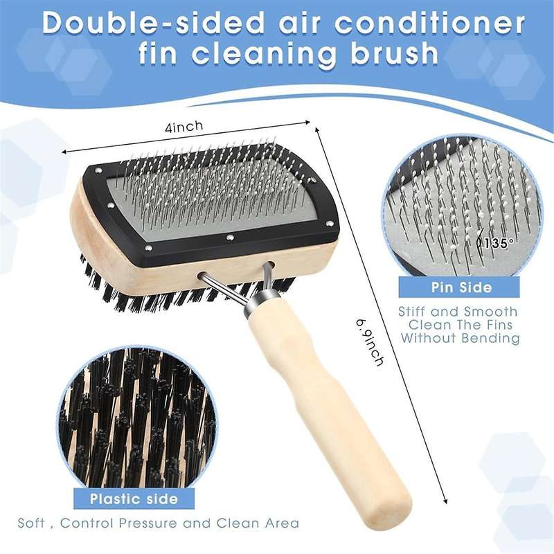 3-Piece Set of Air Conditioner Condenser Cleaning Brush, Air Conditioner Fin Cleaner, Refrigerator C