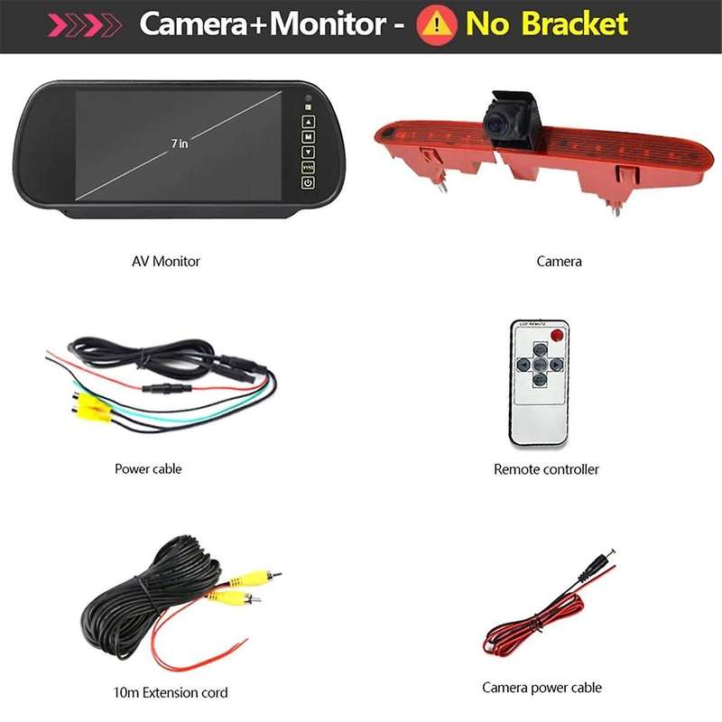 3rd Brake Light Rear View Camera with Av Monitor for Berlingo Partner Opel Combo Proace