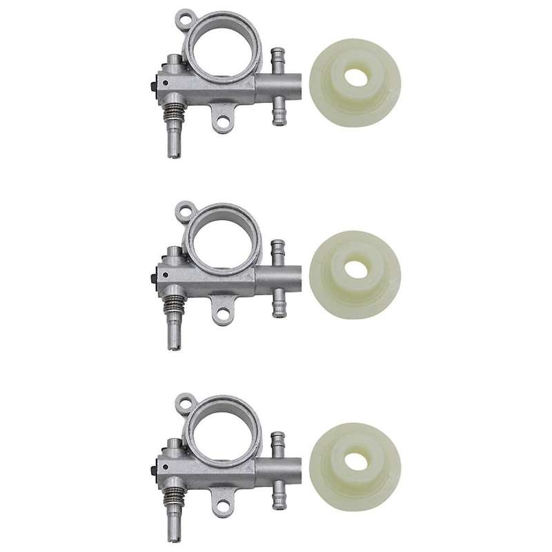 3set Automotive 2500/3800 Chain Saw Oil Pump without Gears and Rubber Pad for Chain Saws 25CC/38CC