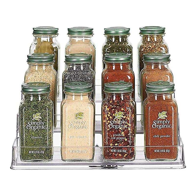 3-Tier Spice Rack Kitchen Pantry Step Shelf Cabinet Organizer, Spice and Food Kitchen Cabinet Pantr