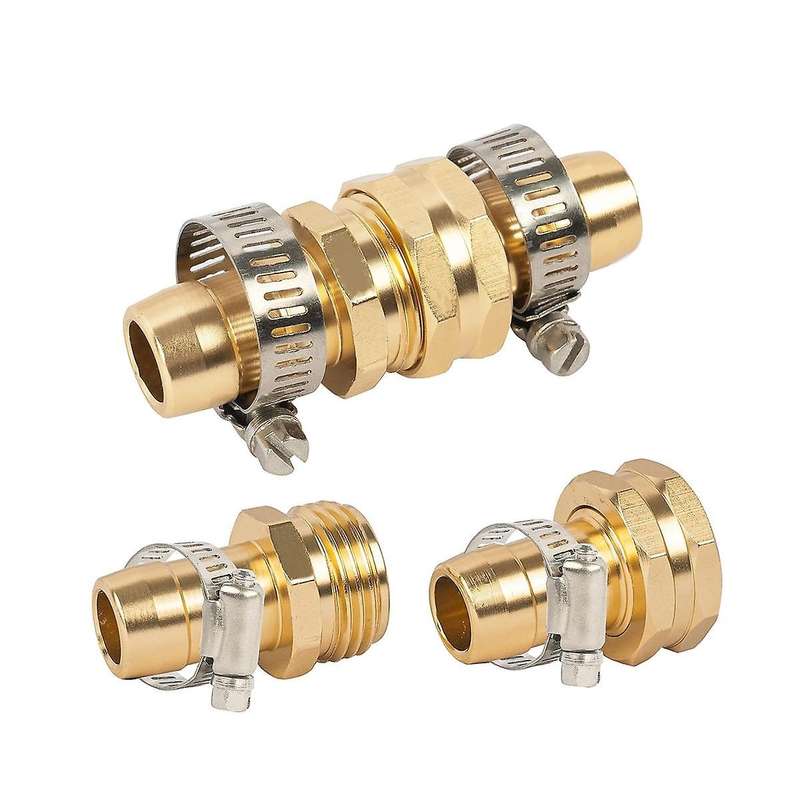 3sets Garden Hose Repair Connector,claps Female&male Garden Hose Fittings for 3/4in & 5/8in Repair