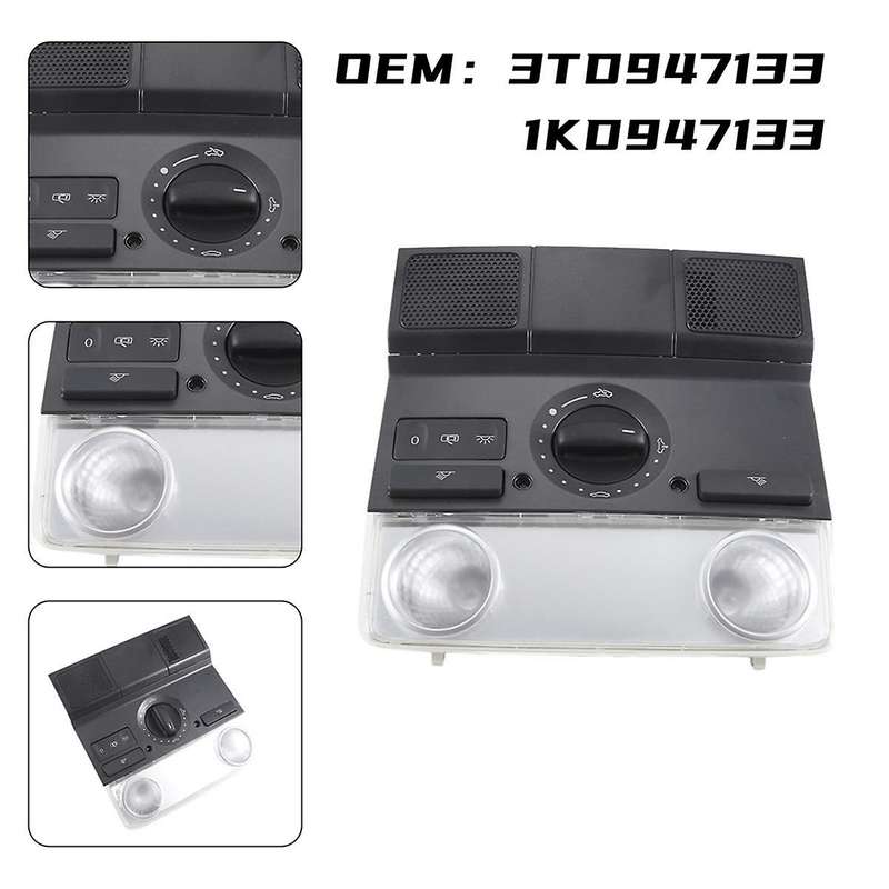 3TD947133 Black Car Interior Reading Light Dome Lamp Light Switch Golf 6 B6 1KD947133
