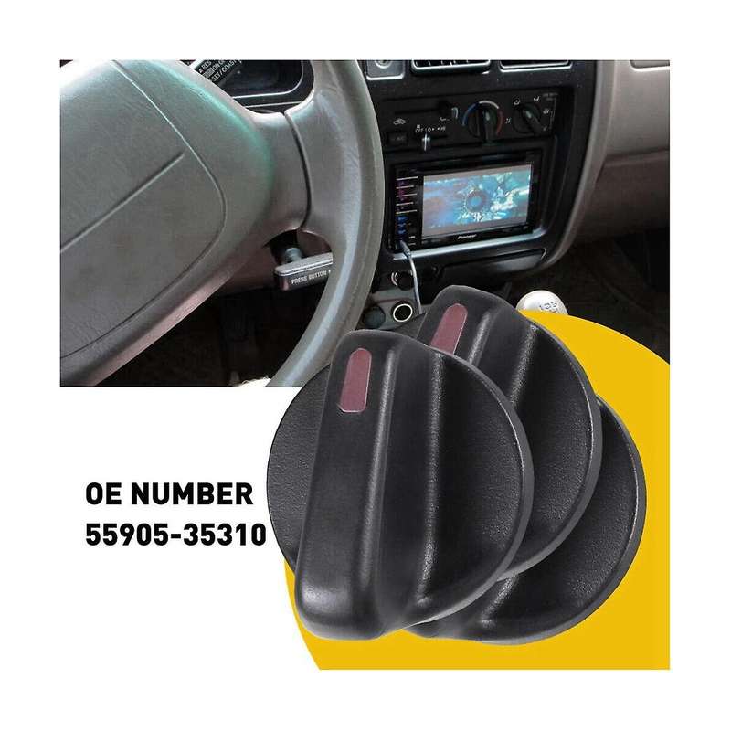 3X Car Interior Switch Control A/C Knob for 1995-2004 55905-35310