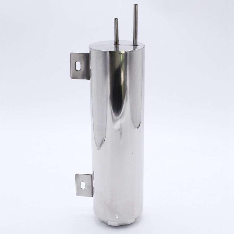 3x10 Inch 32 Oz Stainless Steel Polished Radiator Overflow Tank Bottle Catch Can Car Modification Co