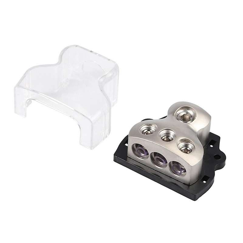3-Way Power Distribution Block 1x0 Gauge in 3x4 Gauge Out Power Distribution Block for Car Audio Spl