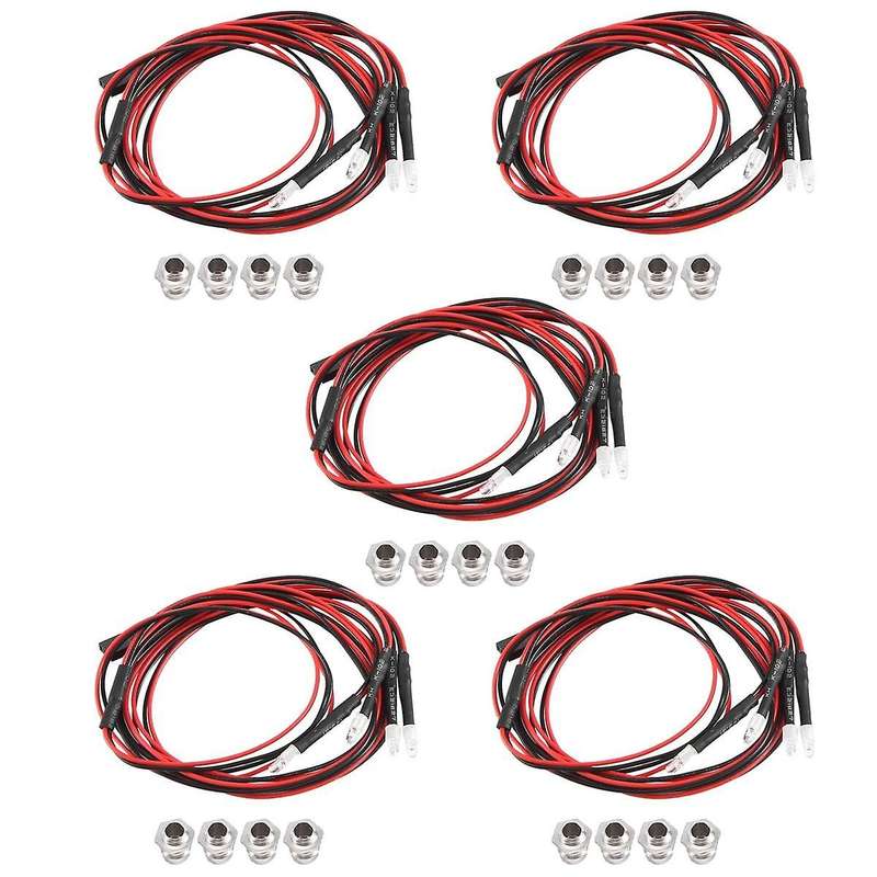 4 3mm Rc Led Light Kit for 1/10 Rc Car Truck Crawler Rc Model Drift Car Headlight Taillight , White
