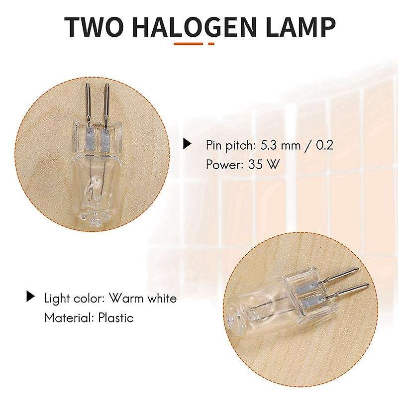 4 220V 35W G5, 3 pin power supply dual halogen bulb warm white