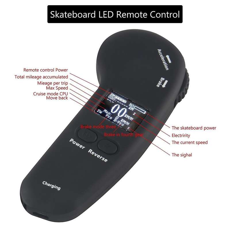 4- 4-wheel Drive Esc for Electric Skateboard Four-wheel Scooter Motor with 2.4hhz Lcd Screen Control