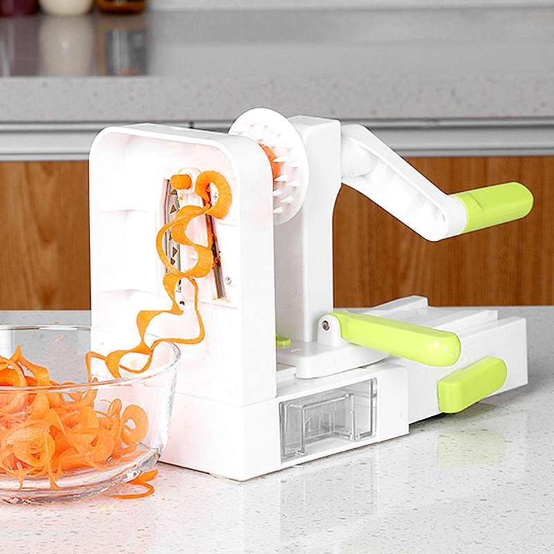 4 Blade Vegetable Spiralizer Folding Veggie Pasta & Spaghetti Potato Vegetable Spiral Cutter Zucchi