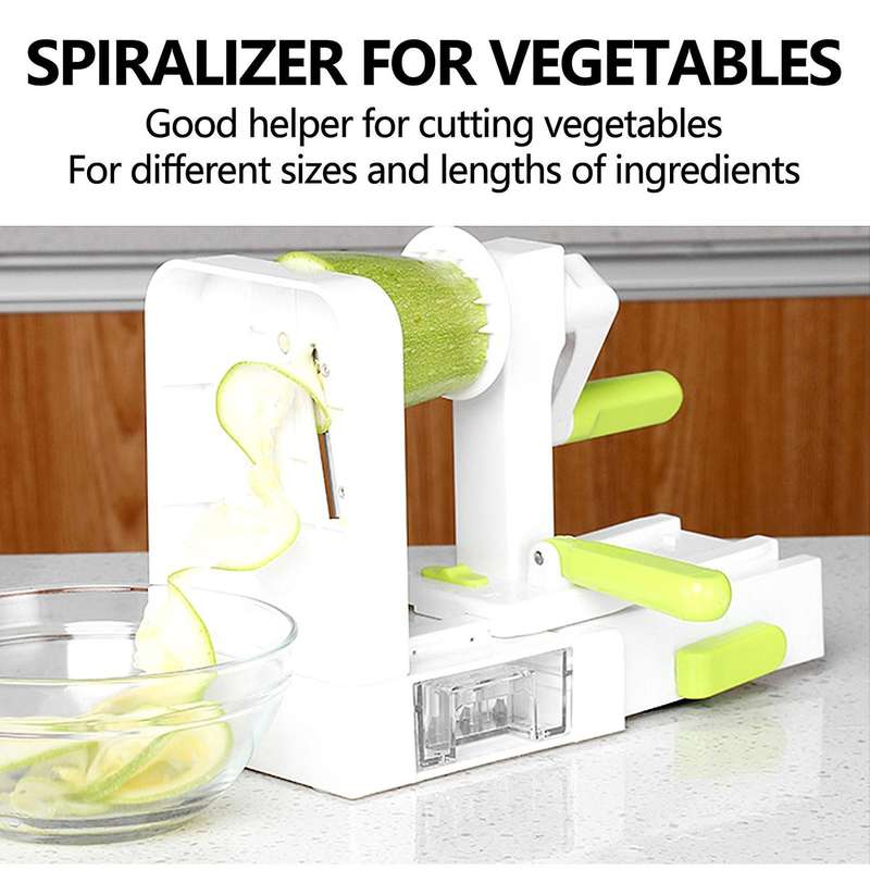 4 Blade Vegetable Spiralizer Folding Veggie Pasta & Spaghetti Potato Vegetable Spiral Cutter Zucchi