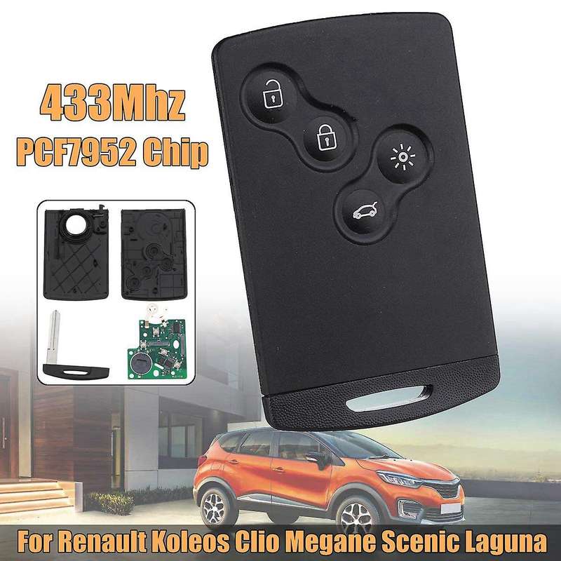 4 Button Smart Card Car Key 433mhz Pcf7952 Chip Remote Key for 3 2009 - 2014