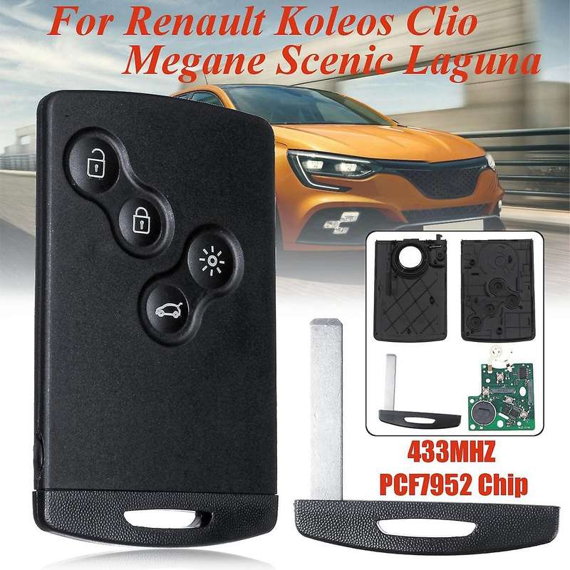 4 Button Smart Card Car Key 433mhz Pcf7952 Chip Remote Key for 3 2009 - 2014
