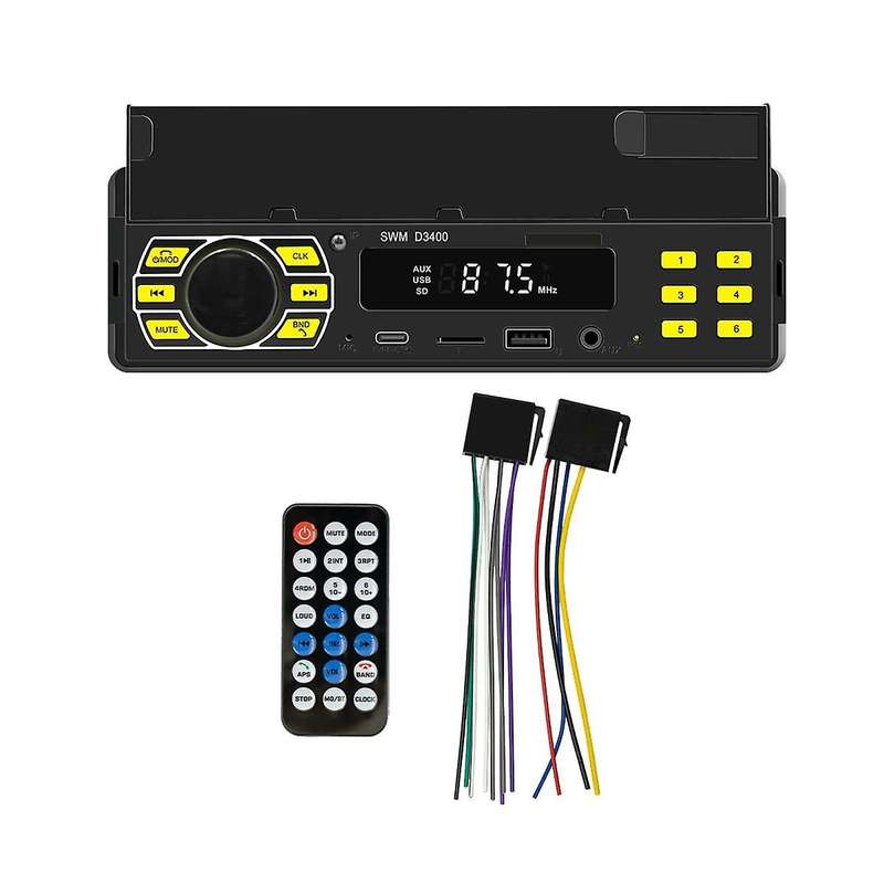4 Channel 45w Bluetooth Car Radio Car Mp3 Player Plug-in U Disk Car Radio with Cell Phone Holder Fun