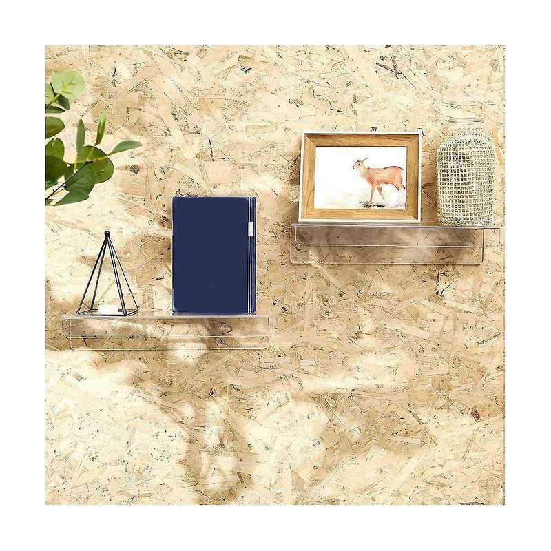 4 Clear Acrylic Shelves for Wall Storage, Floating Shelves , Kids Bookshelf, Display Wall Shelves