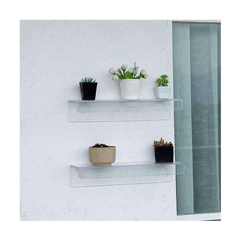 4 Clear Acrylic Shelves for Wall Storage, Floating Shelves , Kids Bookshelf, Display Wall Shelves
