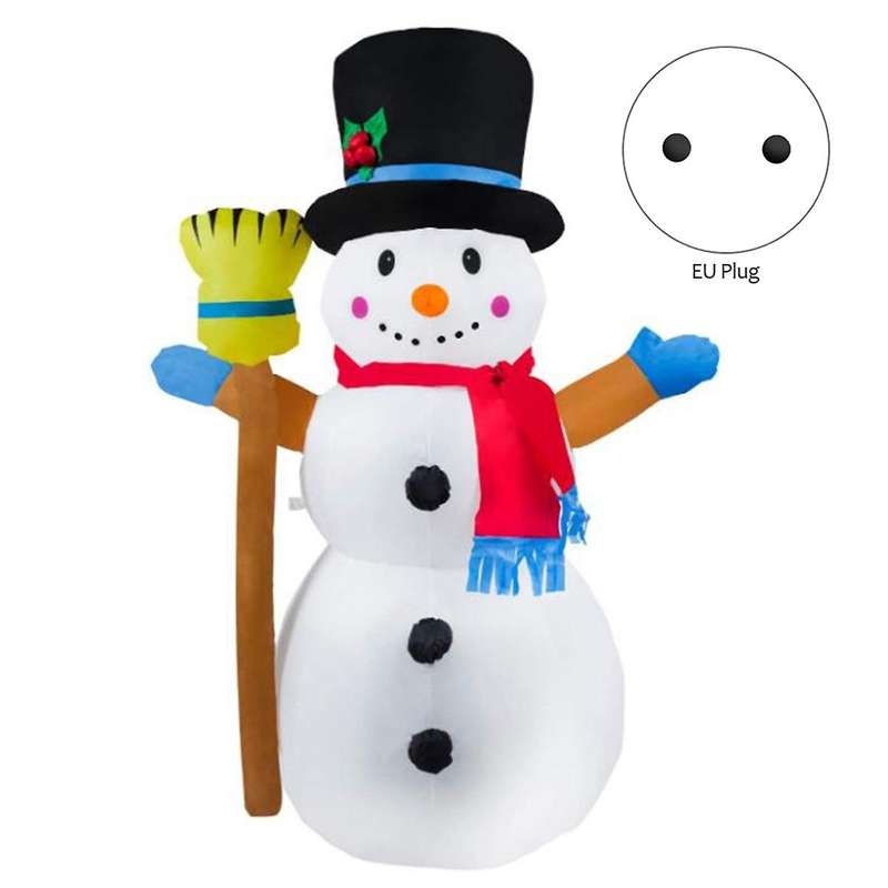 4 Feet Christmas Inflatable Outdoor Decor with Rotating LED Lights for Christmas Party Courtyard Gar