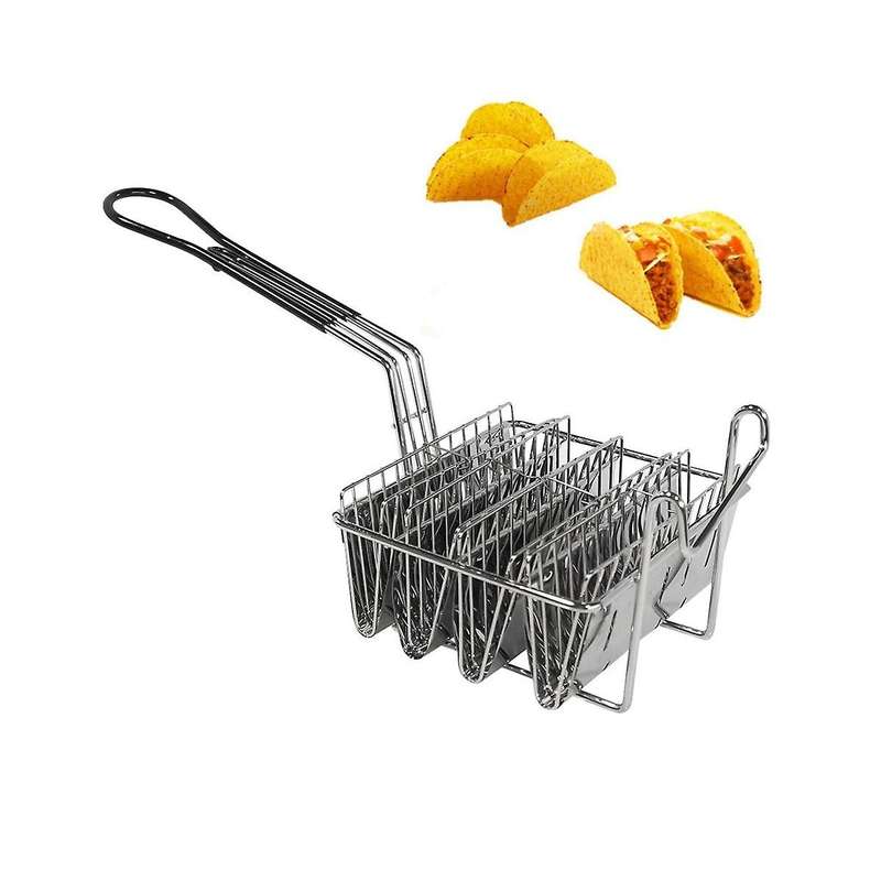 4 Grid Kitchen Fried Cooking French Fries Basket Tortilla Fry Basket for Deep Fat Fryer Basket Stai
