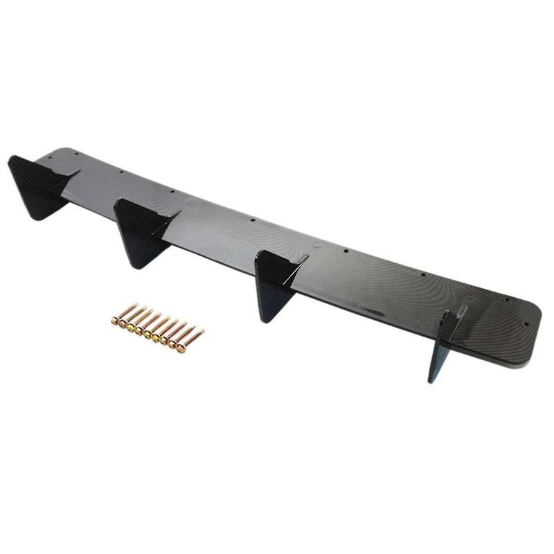 4 Fins Water Transfer Rear Lip Wind Blade Tail Lip Rear Blade Spoiler Car for Golf 7 Mk7