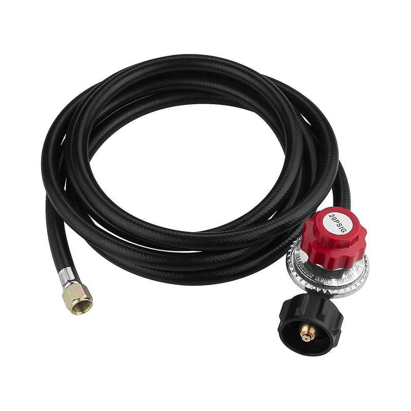 4 Ft High Pressure 0-20 Psi Adjustable Regulator with -1 Type Hose-works with Propane Tanks