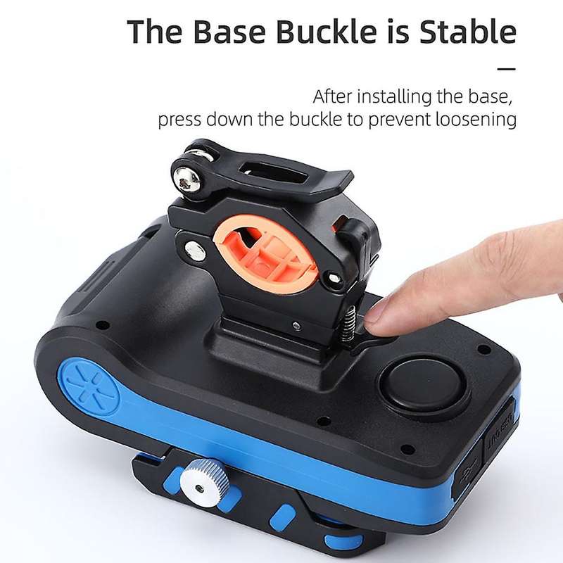 4 in 1 Multi-Function Bike Light 2X T6 LED USB Rechargeable Bike Headlight Phone Holder Horn 4000Mah