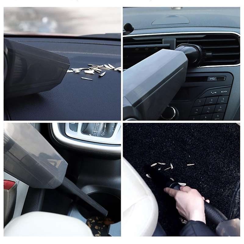 4 in 1 Portable Car Vacuum Cleaner Handheld with Air Compressor LED Light 120W Wet & Dry Vacuum Clea