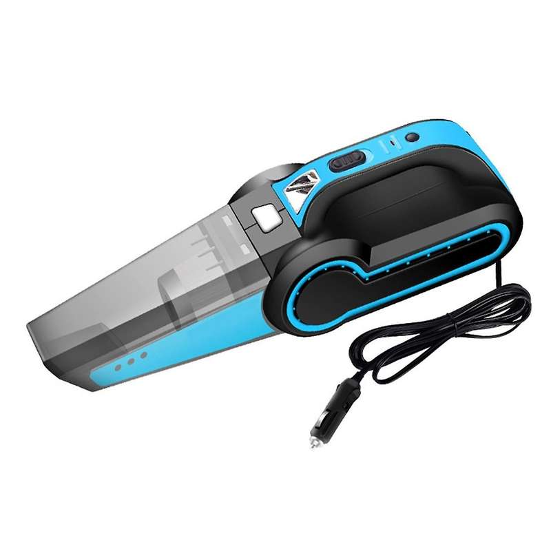 4 in 1 Portable Car Vacuum Cleaner Handheld with Air Compressor LED Light 120W Wet & Dry Vacuum Clea