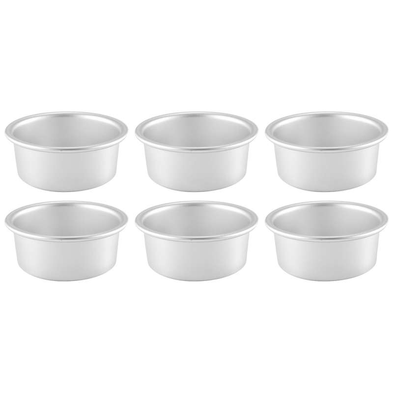 4 Inch Cake Pan,6 Piece Mini Cake Pan Round Tier Baking Cake Pans Set for Baking Steaming,baking Ro