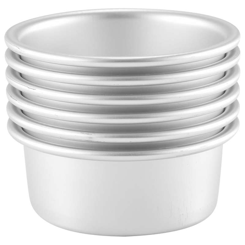 4 Inch Cake Pan,6 Piece Mini Cake Pan Round Tier Baking Cake Pans Set for Baking Steaming,baking Ro