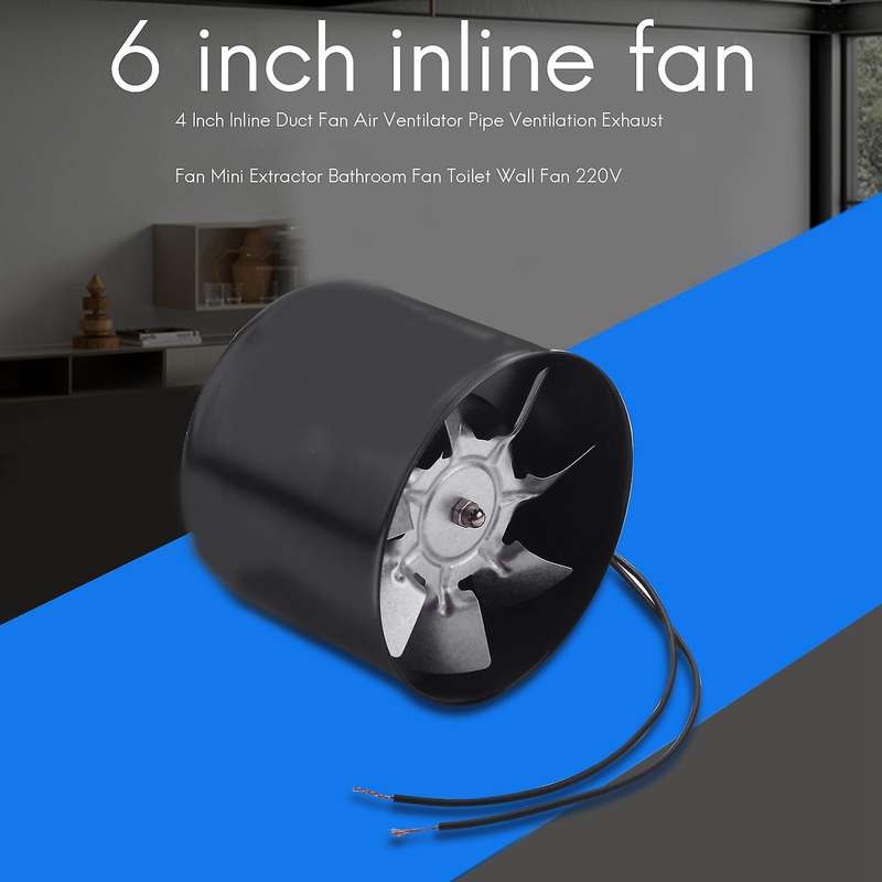 4 Inch Inline Duct Fan Air Ventilator Pipe Ventilation Exhaust Fan Mini Extractor Bathroom Fan Toil